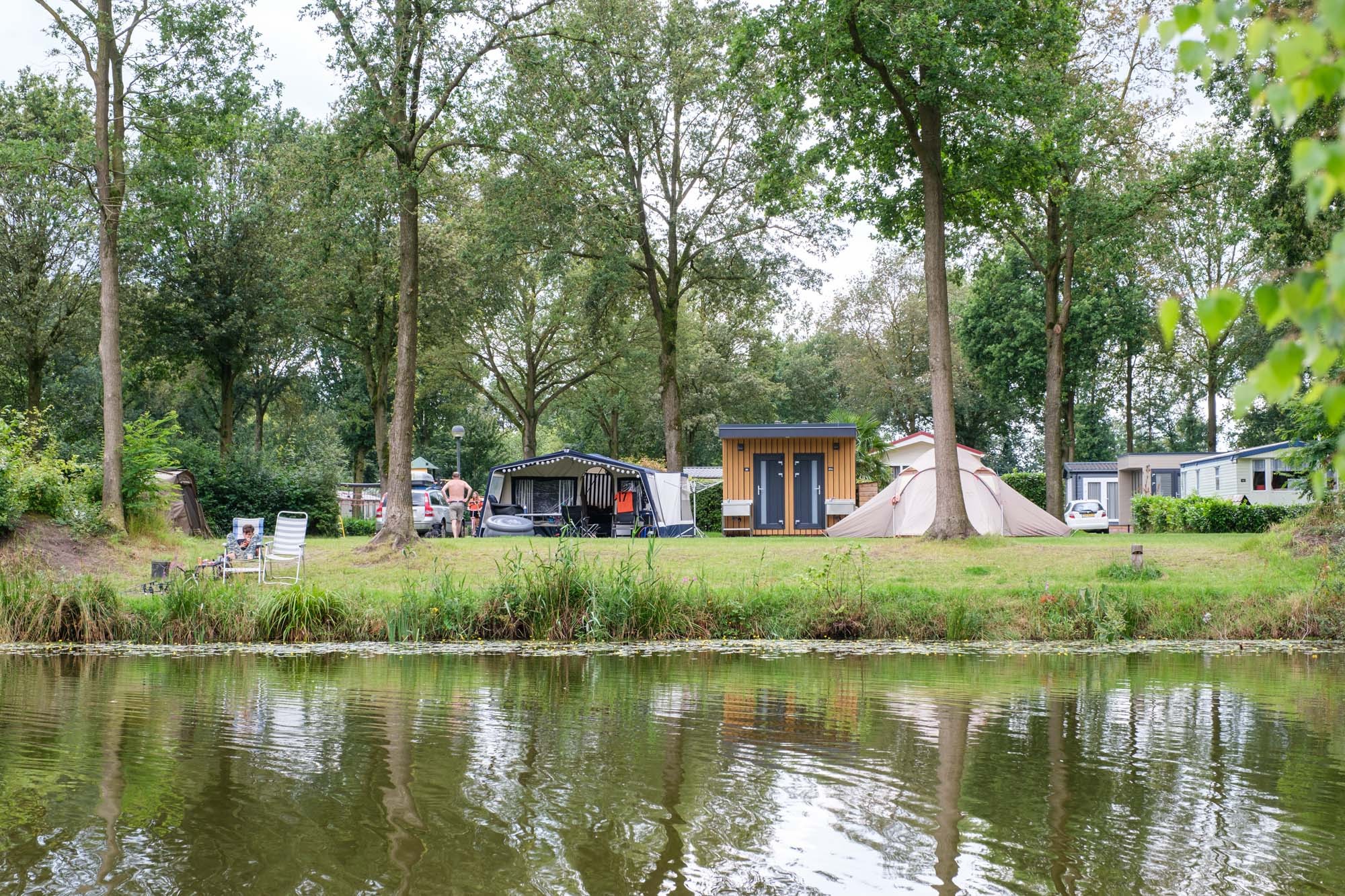 Private sanitary facilities at the fishing pond
