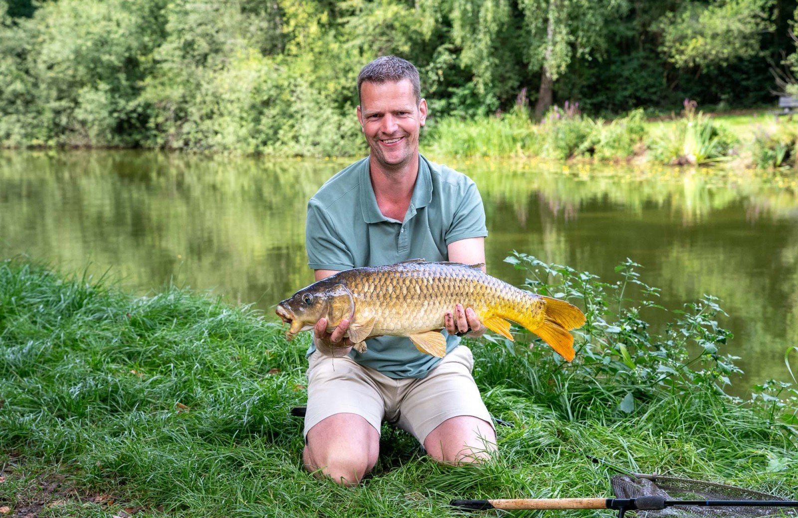 Camping met visvijver